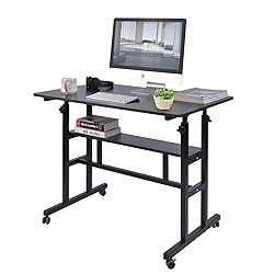 AIZ Mobile Standing Desk, Adjustable Computer Desk