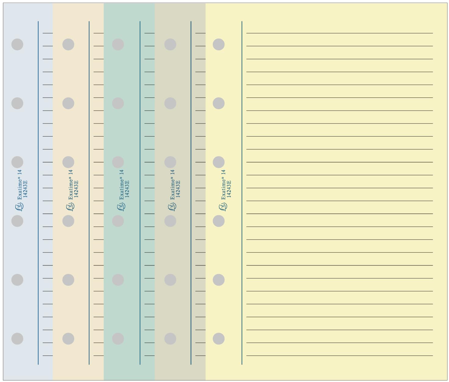 Exacompta Exatime 21 28251E 32 Sheet Refill Sheets Random Colour