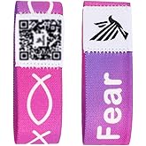 WALLFID 2 Pieces Set,Bible Verse Bracelets,Hang Loose Bands,Jesus Bracelets,Christian Bracelet,Phone Recognition,Perfect for Most Adult Men,Women