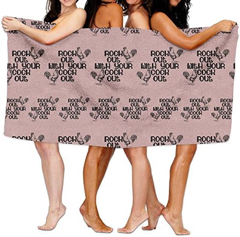 Cock Fight Funny Maximum Softness King Size Bath Towels Absorbent Bath Towel