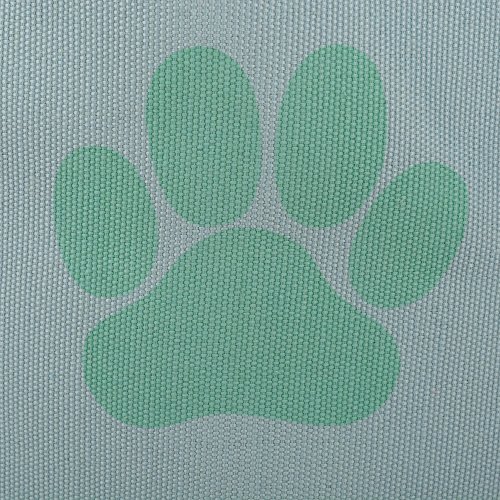 DII Bone Dry Medium Rectangle Pet Toy and Accessory Storage Bin, 16x10x12", Collapsible Organizer Storage Basket for Home Dcor, Pet Toy, Blankets, Leashes and Food-Aqua Paw Print