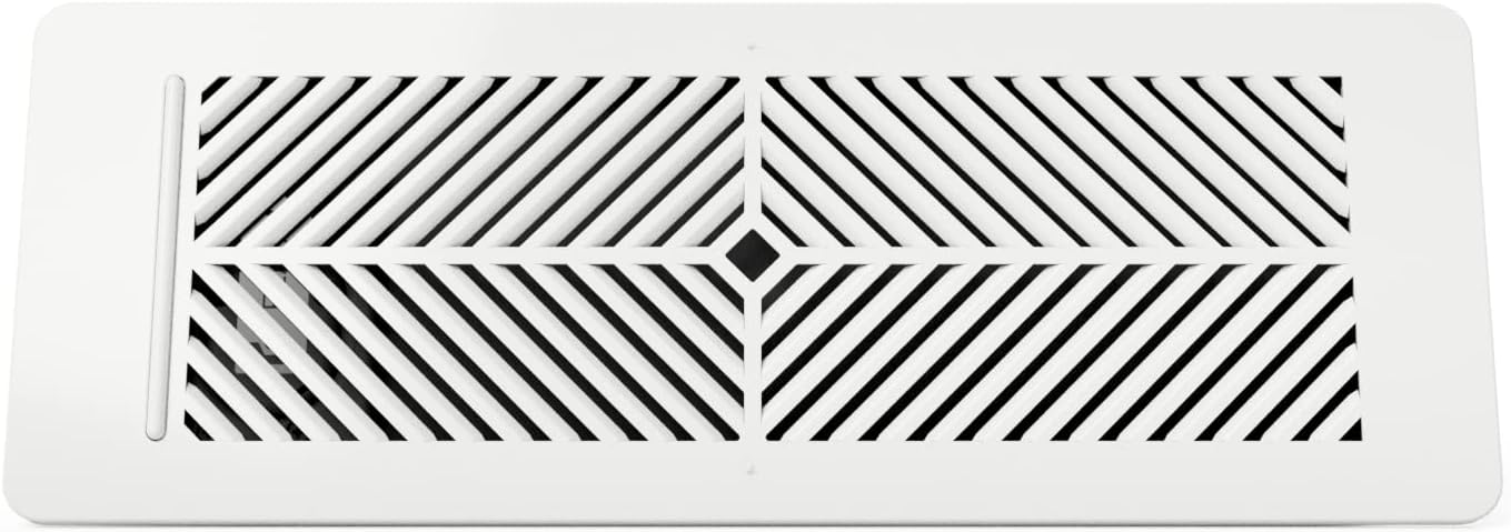 Registers, Grilles & Vents - Flair Smart Vent 4x12 (White), AC Vent Cover for Floors, Walls and Ceilings. Requires Flair Puck to Operate. Compatible with Smart Thermostats and Voice Assistants.