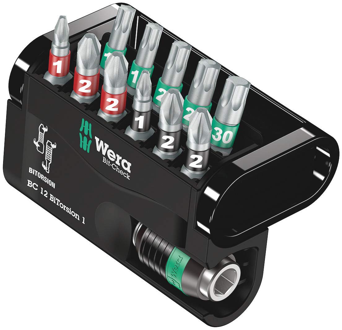 Wera 05057420001 Bit-Check 12 Bi-Torsion 1 Bit Set (12 Piece)