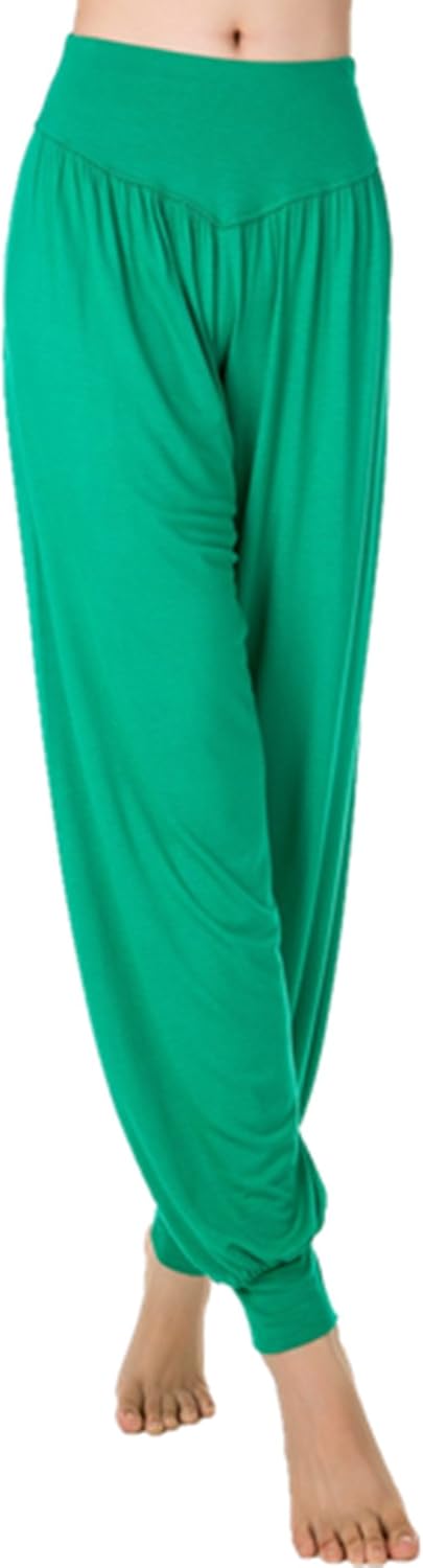 Lanmay Women's Elastic Soft Modal Cotton Yoga Sports Pants Dance Harem Pants