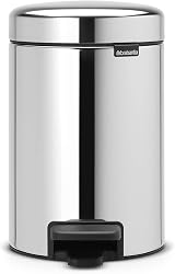 Brabantia NewIcon Pedal Bin 3 L Brilliant Steel Soft Closure