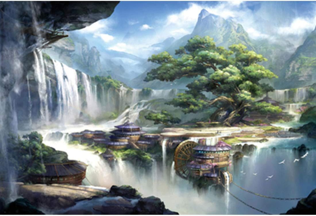 RZJMYUE Adult Jigsaw Puzzle 500/1000/1500/2000/3000/4000/5000/6000 Pieces Tianlong Wonderland Painting Series Themes Puzzle Sets for Family,6000PCS