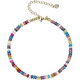 Wremily Natural Stone Beaded Anklets Bracelets for Women Handmade Beaded Anklet Bracelet Waterproof Boho Beads Ankle Bracelet Adjustable Summer Jewelry