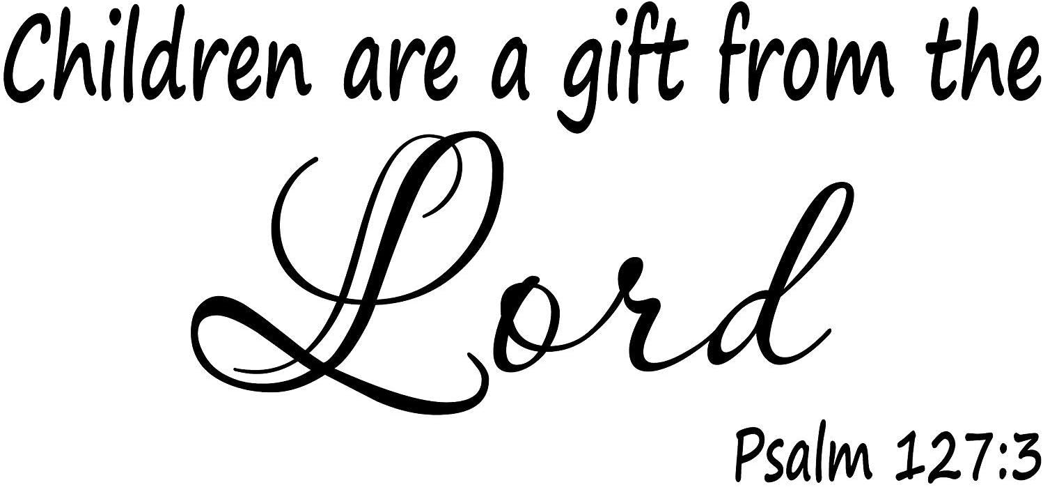 Empresal Wall Decal Quote Psalm 127:3 Children are A Gift from The Lord Scripture Wall Decal