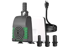 Knifel 800GPH Submersible Water Pump - Fountain pumps with Auto Shut Off, Adjustable Flow & Ultra-Quiet for Fountains, Ponds, Aquariums, Fish Tank, and More