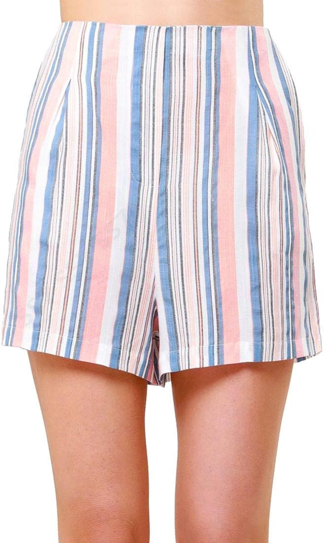 high waisted shorts linen