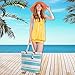 Beach Bag By Pier 17 - Beach Tote Bag withTop Zipper Closure, Cotton Rope Handles, 2 Inner Pocket, Built-In Inner Backing for Extra Durability - L20