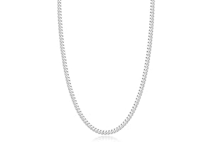 Eterjew Italian Solid 14k Gold Over 925 Sterling Silver Chain Necklace for Men Women, 3.5mm, 4mm, 5mm Mens Necklace Chain, World's Top Craftsmanship Cuban Link Chain, Mens Chain 16 18 20 22 24 26 Inch