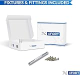 XFORT Richmond Lever Lock Chrome Door Handles Set on Long Backplate view 3