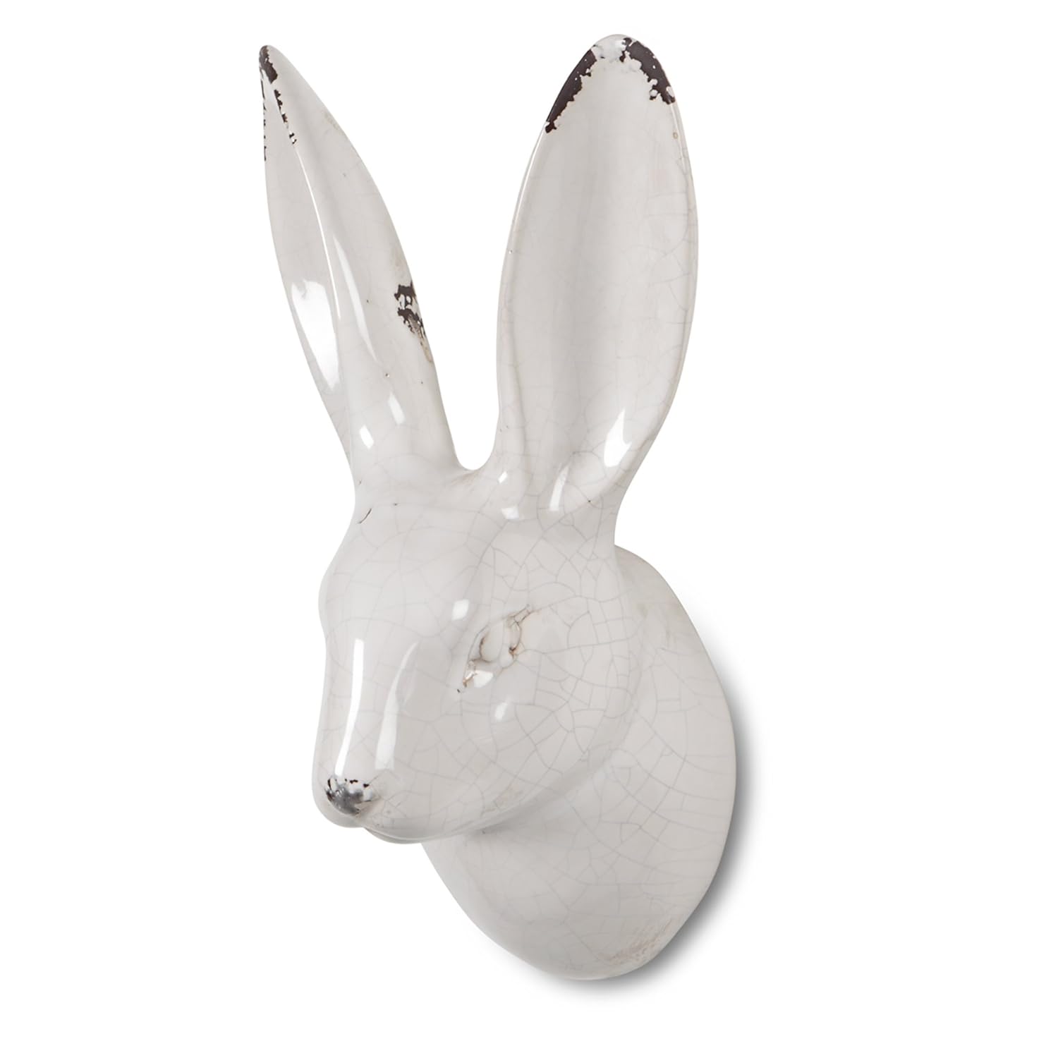 Abbott Collection Bunny Head Wall Decor, White (Large