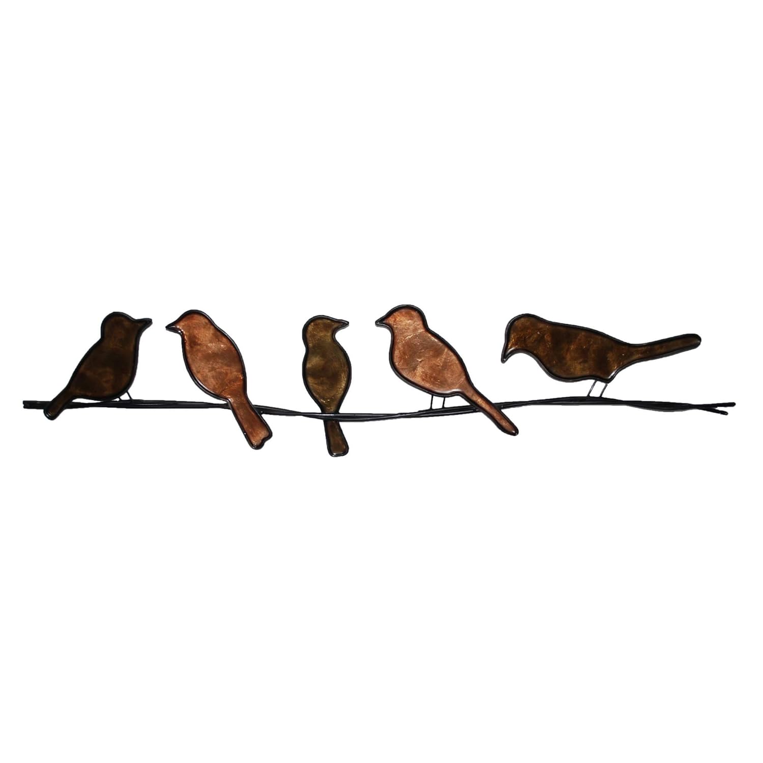 WorkingWonders Birds on a Wire Metal Wall Art - Fair Trade, Hand-Painted, 29 inches Long x 1 inch Wide x 6 inches high