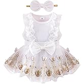 Baby Girl Clothes Infant Summer Outfits Cute Butterflies Mesh Ruffle Sleeveless Romper Headband Set 0-12 Months