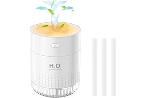 HOTBAG Portable Mini Humidifier For Plants Indoor 500ml Small Cool Mist Humidifier Usb Rechargeable Mini Humidifier For Desk Travel Office Home Nursery Auto Shut-Off 2 Mist Modes With Night Light 01