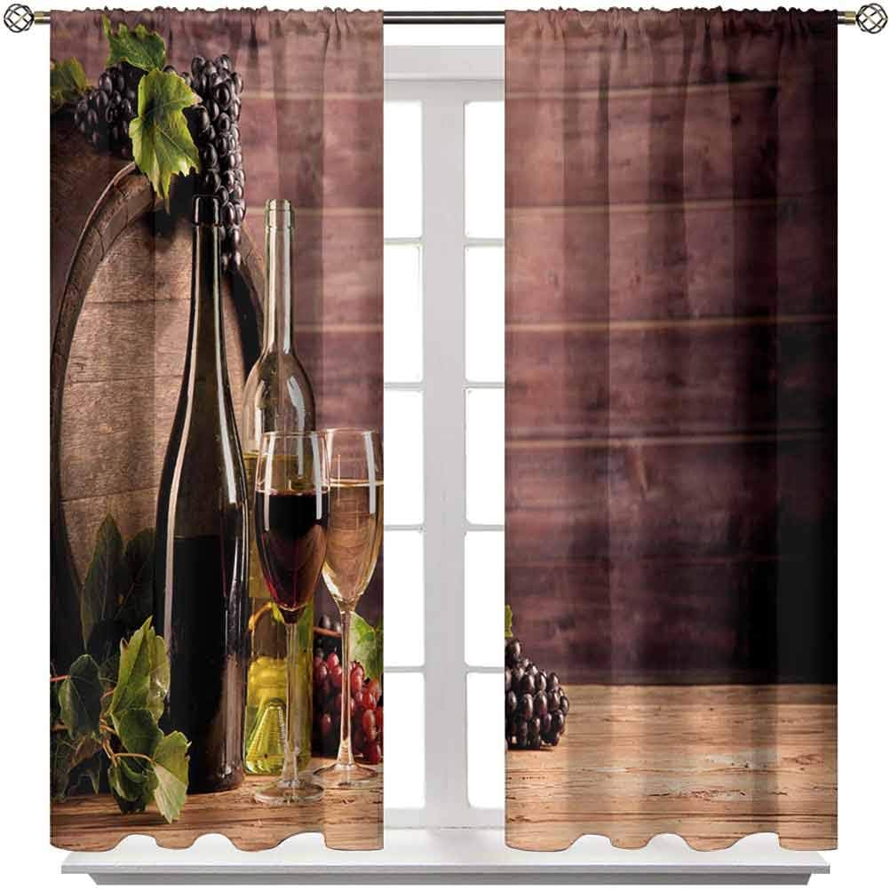 Bedroom Curtain Wine All Season Thermal Insulated Curtains