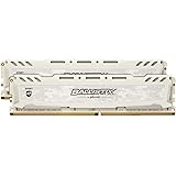 Ballistix Sport LT 32GB Kit (16GBx2) DDR4 2400 MT/s (PC4-19200) DIMM 288-Pin BLS2K16G4D240FSC (White)