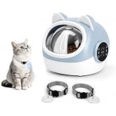 RFID Smart Pet Feeder with Dual Collar Tags &ndash; Automatic Food Bowl with Scheduled Feeding Times, LCD Display, Voice Recorder, Supports Wet &amp; Dry Food for Multi-Pet Households