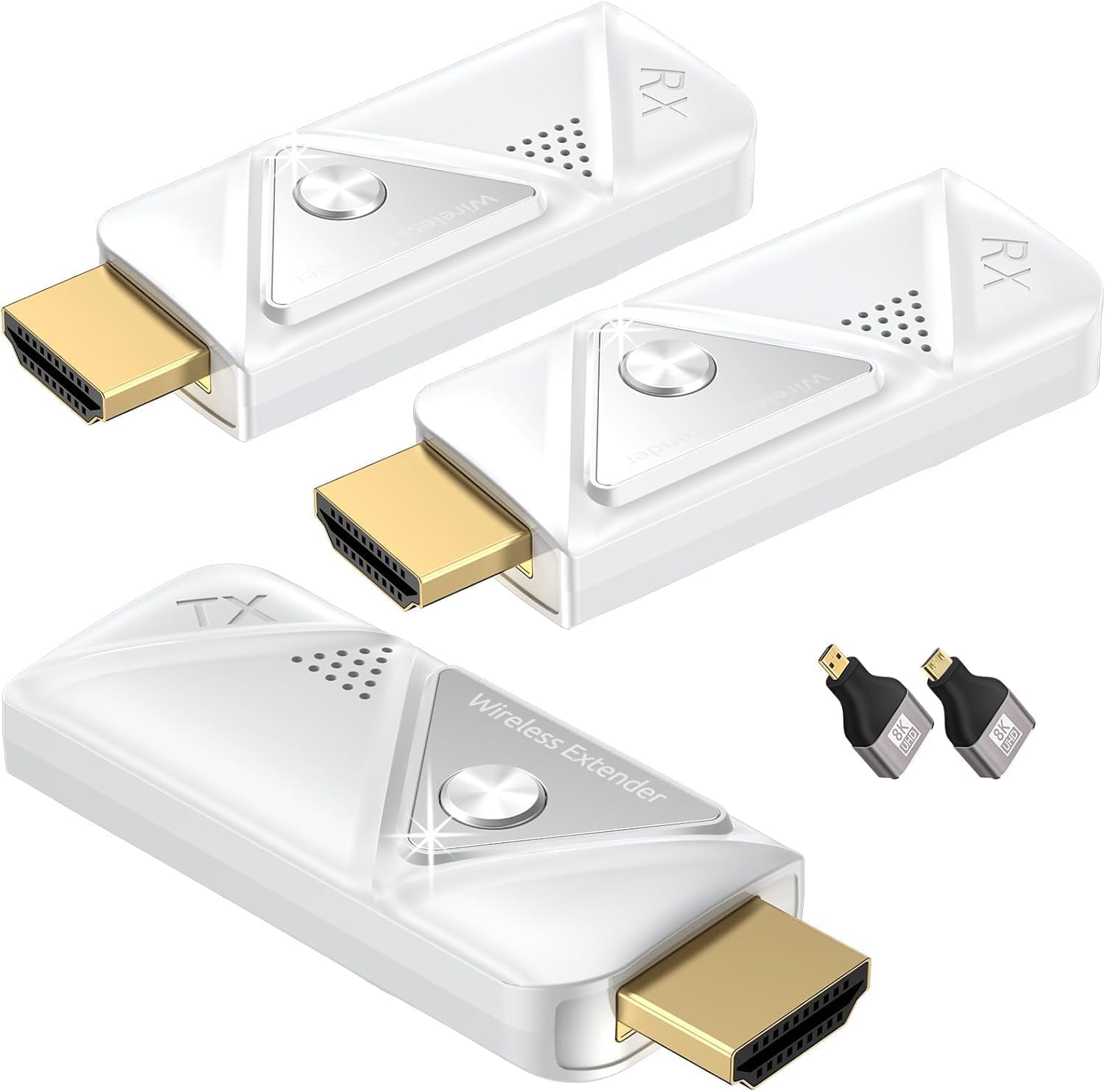 Photo 1 of Wireless HDMI Transmitter and 2 Receivers 382FT/100M, 2.4G+5G, Plug & Play, Wireless HDMI Supports 4K Decode & 1080P Full HD Output, Streams from STB, PC, DVD, CCTV to TV, Monitor, Projector