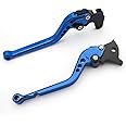 NICEDOLL CNC Clutch Brake Levers Fit for RE Classic 350 350cc Meteor 2021-2022, Super Meteor 650 2023, Hunter 350 HNTR 2022-2024 Blue Long