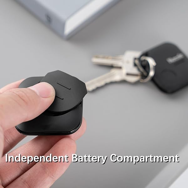 NUTALE AIRPRO KEY FINDER TAG (IOS ONLY), BLUETOOTH TRACKER ITEM LOCATOR WITH KEY CHAIN FOR KEYS PET WALLETS OR BACKPACKS AND TABLETS BATTERIES INCLUDE COMPATIBLE WITH FINDMY APP (WHITE&BLACK, 4 PACK)