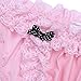 FEESHOW Men's Bowknot Sissy Maid Floral Lace Bikini Briefs Low Waist Panties Underwear Pink Medium (Waist 28.0-53.5
