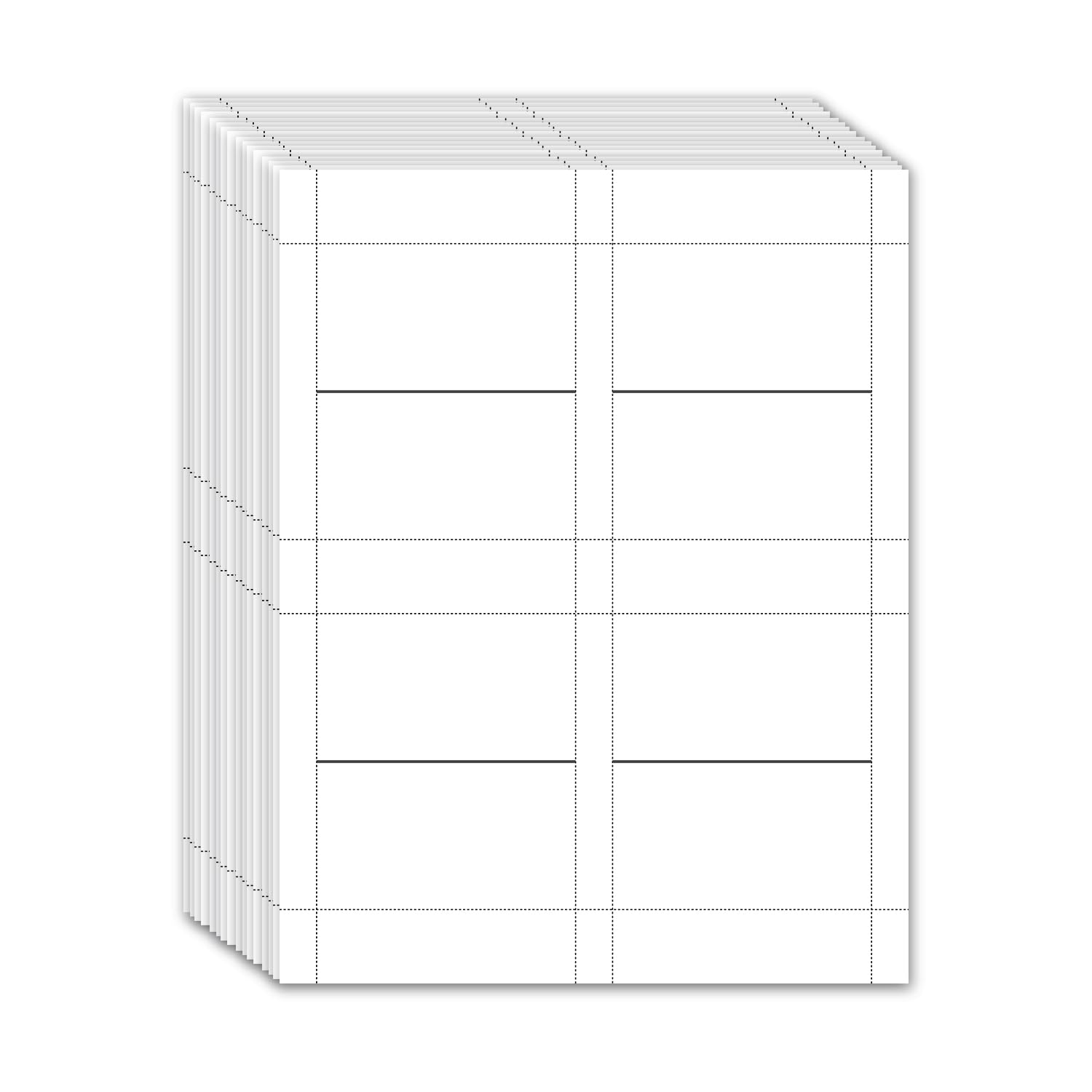 Photo 1 of Mr-Label 100 Printable Blank Place Cards, 2"x3.5" Small Tent Cards, 230GSM Matt White Micro-perforated Cardstock for Table Cards