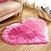Hot Sale!DEESEE(TM)Wool Imitation Sheepskin Rugs Faux Fur Non Slip Bedroom Shaggy Carpet Mats 40 x 50 cm (G)