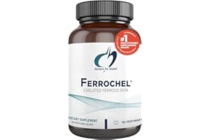 Designs for Health Iron – Vital for Energy Production, Immune & Brain Health, High Absorption Ferrochel Chelated Iron for Women & Men as Ferrous Bisglycinate Chelate – Pregnancy Safe (120 Vegan Caps)