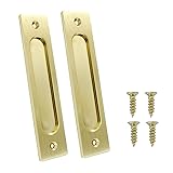 Kyuionty 2Pcs 7 Inch Flush Pull, Rectangular Finger