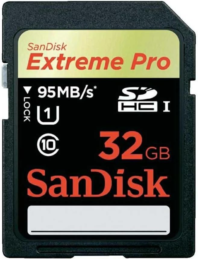 SanDisk Extreme PRO 32 GB SDHC UHS-I Memory Card - 95MB/s Read 90MB/s Write