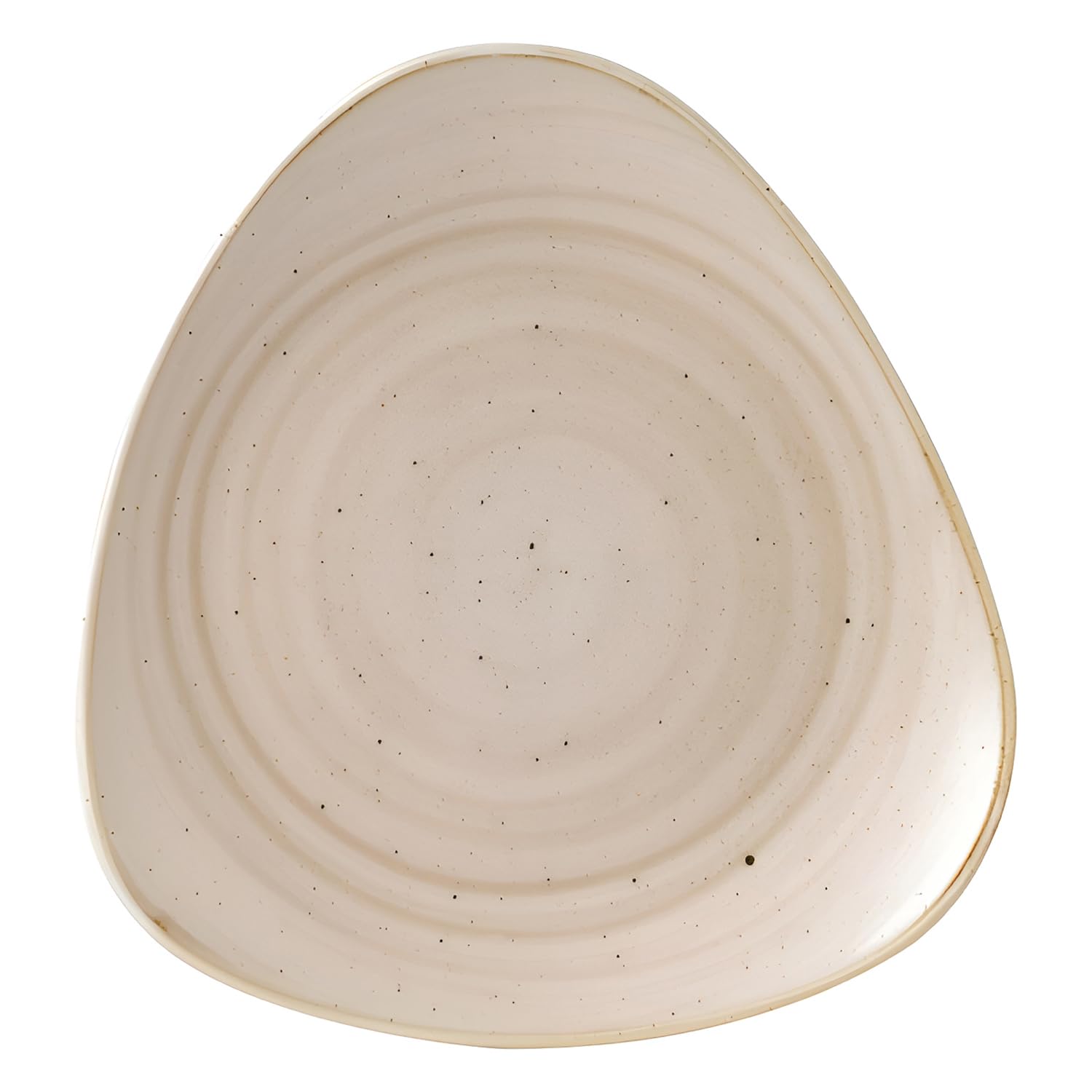 Churchill Super Vitrified GR939 Stonecast Triangle Plate Nutmeg Cream, 31 mm (Pack of 6)