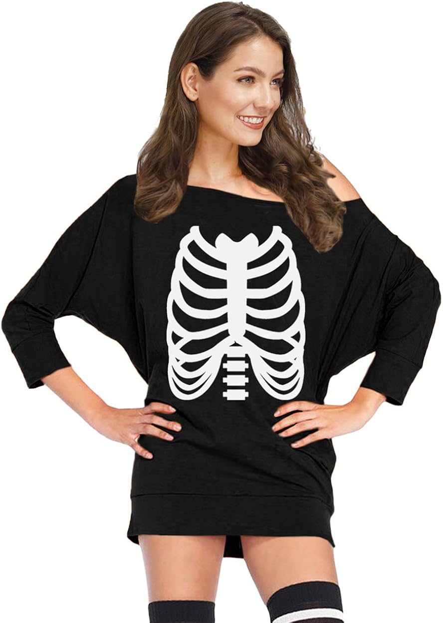 For G and PL Women's Halloween Off Shoulder 3/4 Sleeve Tops at  Women’s Clothing store