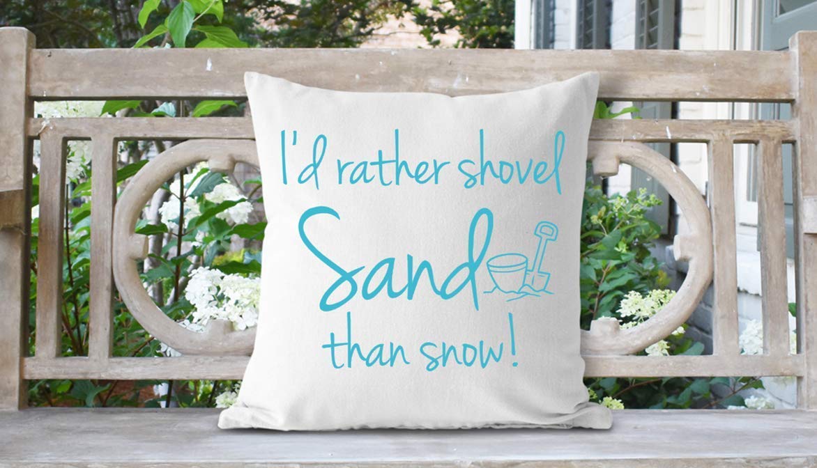 Amazon Com I D Rather Shovel Sand Than Snow Beach House Throw