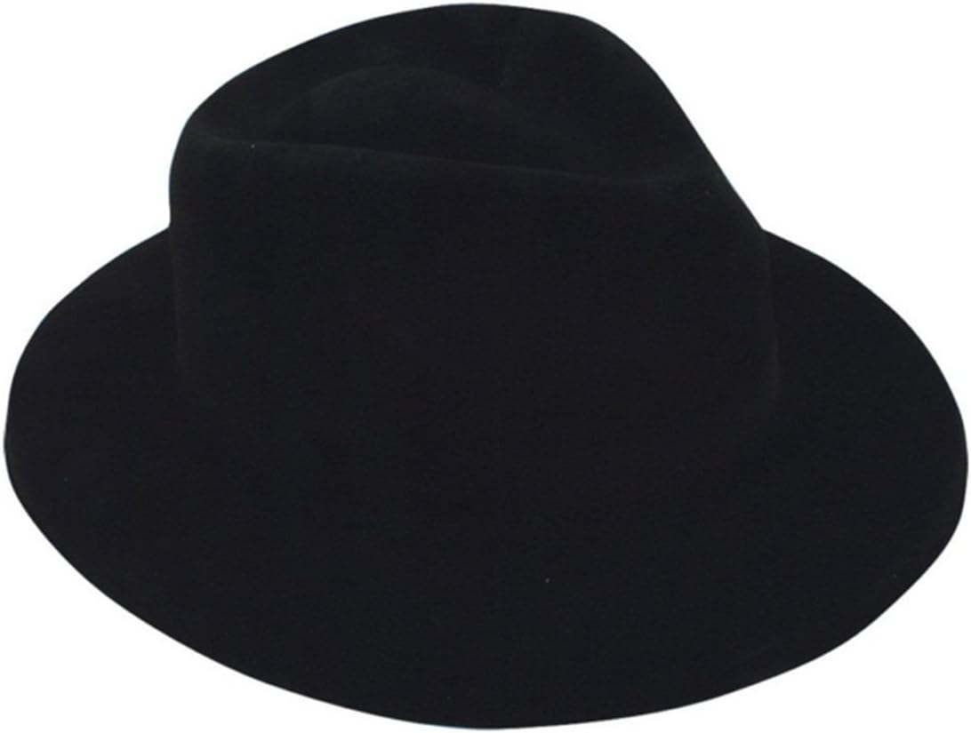 Black Velour Gangster Hat