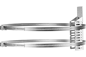 CHOWZZ Universal Water Heater Expansion Tank Wall Mounting Bracket,5 Gallon Tank or 13 inch Diameter Pole Holder Brackets, Water Heater Earthquake Straps for Nitrogen Tank,Propane Tank-1 Set