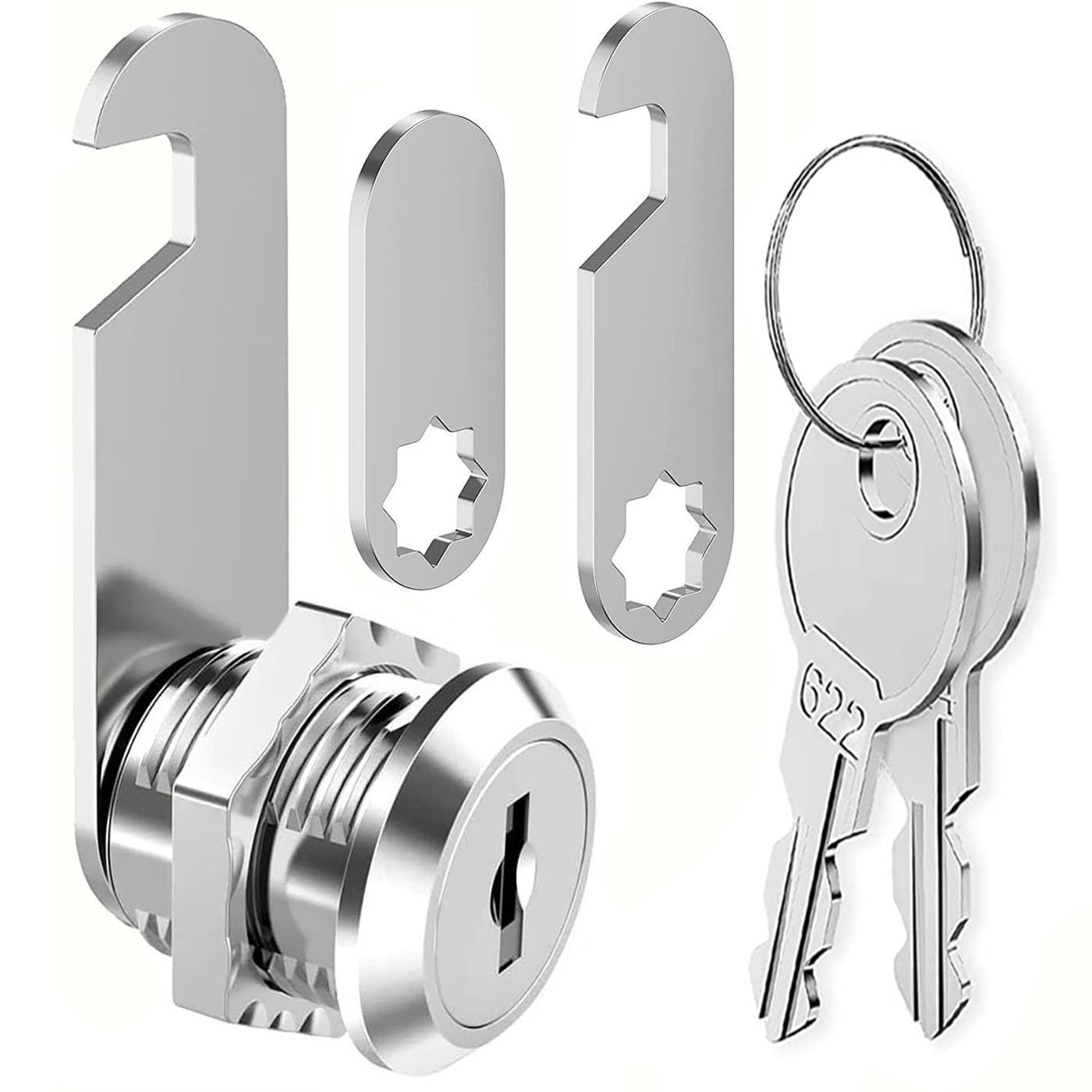 ZiYuya 16mm Mailbox Lock with Key Different, Lock for RV Storage Cabinet Cam Letterbox Drawer Dresser Cupboard Door Postbox Furniture Door Locker Locks