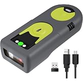 Inateck Mini 2D Barcode Scanner, Pocket-Size BT/2.4G/USB 3-in-1 Reader | 1D/2D/QR Code Scanning, Reads Phone &amp; Paper Screens, Shortcut Buttons, Inventory Mode, Color/Inverted/GS1