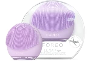 FOREO LUNA 4 go Face Cleansing Brush & Firming Massager - Premium Face Care - Enhances Absorption - Simple Skin Care Tools - For All Skin Types - Lavender