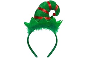 Ankelesz Christmas Headband Elf Hat Cute Bell Hairband Elves Party Hats with Jingle Bells for Santa Party Cosplay