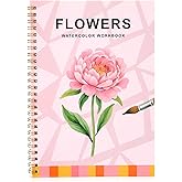Watercolor Workbooks, Coloring Book Beginner Painting Kit, Arts Crafts Supplies Gift for Enthusiasts (Flower1)