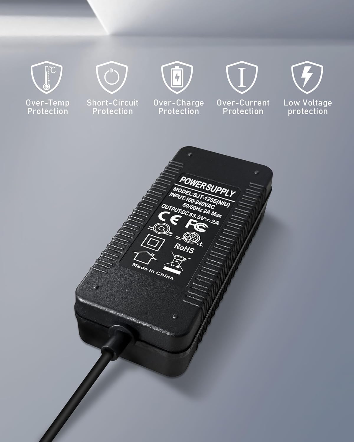 53.5V 2A KQI23 KQi2 KQi1 Pro Scooter Charger for NIU KQi Air/Air X & KQi3/Pro/Sport/Max & KQi2 Pro & KQi1 Pro/Sport