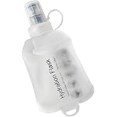 WILDREEDS 150ml Soft Flask, TPU Collapsible Soft Water Bottle for Hydration Pack, Running Vest, Folding Water Bottle for Hiking Cycling Climbing-1Pcs, White