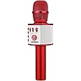 BONAOK Wireless Bluetooth Karaoke Microphone,3-in-1 Portable Handheld Mic Speaker Machine Birthday Home Party for PC or All Smartphone(Q37 Red)
