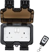 Knightsbridge Remote Controlled IP66 13A 230V Outdoor Socket Black OP9R