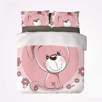 Popun Juego de Funda nórdica para Perro, Juego de Cama Suave de 3