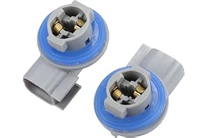 A ABSOPRO License Plate Light Socket Wiring 2 Pins Harness Plug Connectors Holder for Dodge for Ram 1500 2500 3500 2003-2018 