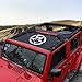 Durable Mesh Sunshade Top Cover Provides UV Sun Shade Protection for 2007-2017 Jeep Wrangler JK JKU-2 Door Skull